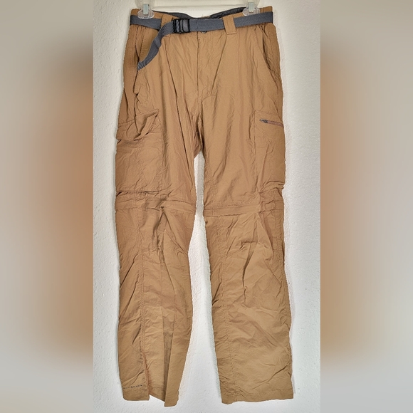 Men's Columbia Belted Zip Off Convertible Cargo Pants Shorts Hiking Climbing 30 - Picture 1 of 7